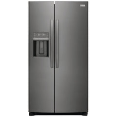 Frigidaire Gallery GRSC2352AD Side by Side Counter Depth Refrigerator, 36 inch Width, Counter Depth, Ice Dispenser (Thru Door), Water Dispenser (Exterior), ENERGY STAR Certified, 22.2 cu. ft. Capacity, Black Stainless Steel colour