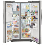 Frigidaire Gallery GRSC2352AF Side by Side Counter Depth Refrigerator, 36 inch Width, Counter Depth, Ice Dispenser (Thru Door), Water Dispenser (Exterior), ENERGY STAR Certified, 22.2 cu. ft. Capacity, Stainless Steel colour