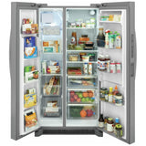 Frigidaire Gallery GRSN2620AF Side by Side Refrigerator, 36 inch Width, Ice Dispenser (Freezer Located), Water Dispenser (Interior), 26 cu. ft. Capacity, ENERGY STAR Certified, Stainless Steel colour