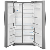 Frigidaire Gallery GRSS2652AF Side by Side Refrigerator, 36 inch Width, Ice Dispenser (Thru Door), Water Dispenser (Exterior), 25.6 cu. ft. Capacity, Stainless Steel colour