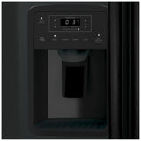GE GSS23GGPBB Side by Side Refrigerator, 33 inch Width, Ice Dispenser (Freezer Located), Water Dispenser (Exterior), 23 cu. ft. Capacity, Black colour