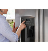 GE GSS23GGPBB Side by Side Refrigerator, 33 inch Width, Ice Dispenser (Freezer Located), Water Dispenser (Exterior), 23 cu. ft. Capacity, Black colour