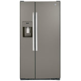 GE GSS23GMPES Side by Side Refrigerator, 33 inch Width, Ice Dispenser (Freezer Located), Water Dispenser (Exterior), 23 cu. ft. Capacity, Slate colour
