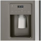 GE GSS23GMPES Side by Side Refrigerator, 33 inch Width, Ice Dispenser (Freezer Located), Water Dispenser (Exterior), 23 cu. ft. Capacity, Slate colour