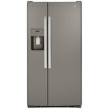GE GSS23GMPES Side by Side Refrigerator, 33 inch Width, Ice Dispenser (Freezer Located), Water Dispenser (Exterior), 23 cu. ft. Capacity, Slate colour