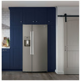 GE GSS23GMPES Side by Side Refrigerator, 33 inch Width, Ice Dispenser (Freezer Located), Water Dispenser (Exterior), 23 cu. ft. Capacity, Slate colour