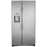 GE GSS25IYNFS Side by Side Refrigerator, 36 inch Width, Ice Dispenser (Thru Door), Water Dispenser (Exterior), 25.1 cu. ft. Capacity, Stainless Steel colour