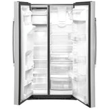 GE GSS25IYNFS Side by Side Refrigerator, 36 inch Width, Ice Dispenser (Thru Door), Water Dispenser (Exterior), 25.1 cu. ft. Capacity, Stainless Steel colour