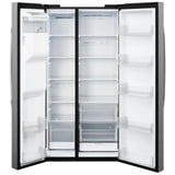 GE GSS28NYYFS Side by Side Refrigerator, 36 inch Width, Ice Dispenser (Thru Door), Water Dispenser (Exterior), 28 cu. ft. Capacity, Stainless Steel colour