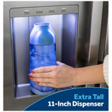 GE GSS28PYYFS Side by Side Refrigerator, 36 inch Width, Ice Dispenser (Thru Door), Water Dispenser (Exterior), 28 cu. ft. Capacity, Stainless Steel colour