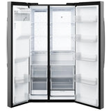 GE GSS28PYYFS Side by Side Refrigerator, 36 inch Width, Ice Dispenser (Thru Door), Water Dispenser (Exterior), 28 cu. ft. Capacity, Stainless Steel colour