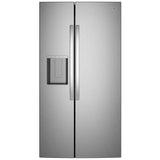 GE GSS28PYYFS Side by Side Refrigerator, 36 inch Width, Ice Dispenser (Thru Door), Water Dispenser (Exterior), 28 cu. ft. Capacity, Stainless Steel colour