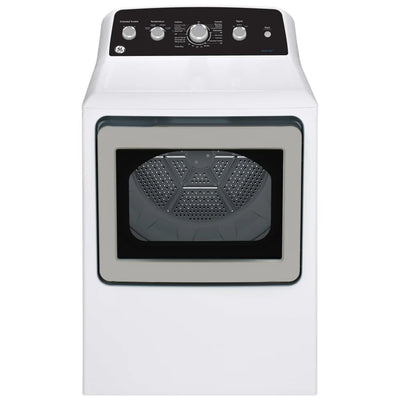 GE GTD49EBMRWS Electric Dryer, 7.2 cu. ft. Dryer Capacity, 7 Dry Cycles, 4 Temperature Settings, Steel Drum, White colour