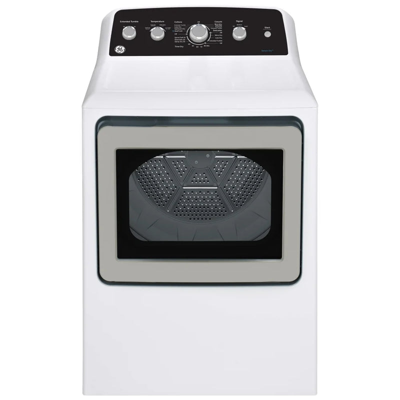 GE GTD49EBMRWS Electric Dryer, 7.2 cu. ft. Dryer Capacity, 7 Dry Cycles, 4 Temperature Settings, Vented, White colour