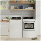 GE GTD49EBMRWS Electric Dryer, 7.2 cu. ft. Dryer Capacity, 7 Dry Cycles, 4 Temperature Settings, Vented, White colour
