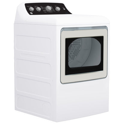 GE GTD49GBMRWS Gas Dryer, 7.2 cu. ft. Dryer Capacity, 7 Dry Cycles, 4 Temperature Settings, Steel Drum, White colour