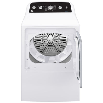 GE GTD49GBMRWS Gas Dryer, 7.2 cu. ft. Dryer Capacity, 7 Dry Cycles, 4 Temperature Settings, Steel Drum, White colour