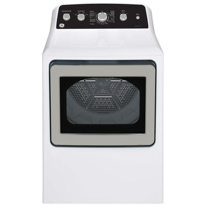 GE GTD49GBMRWS Gas Dryer, 7.2 cu. ft. Dryer Capacity, 7 Dry Cycles, 4 Temperature Settings, Steel Drum, White colour