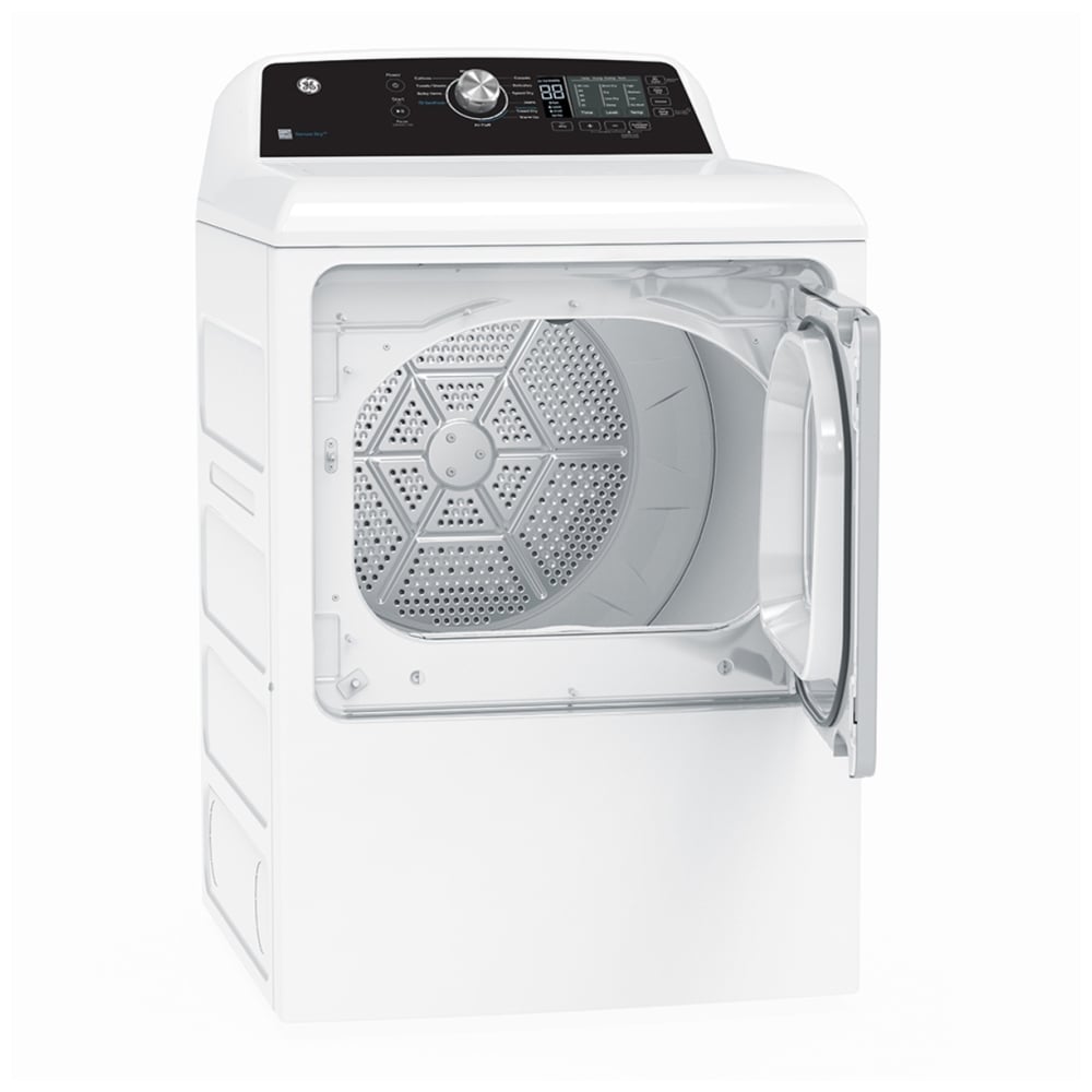 GE GTD68GBMRWS Gas Dryer, 7.4 cu. ft. Dryer Capacity, 12 Dry Cycles, 4 Temperature Settings, Steel Drum, White colour