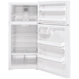 GE GTE16DTNRWW Top Freezer Refrigerator, 28 inch Width, 15.6 cu. ft. Capacity, Optional Ice Maker (Special Order), ENERGY STAR Certified, White colour