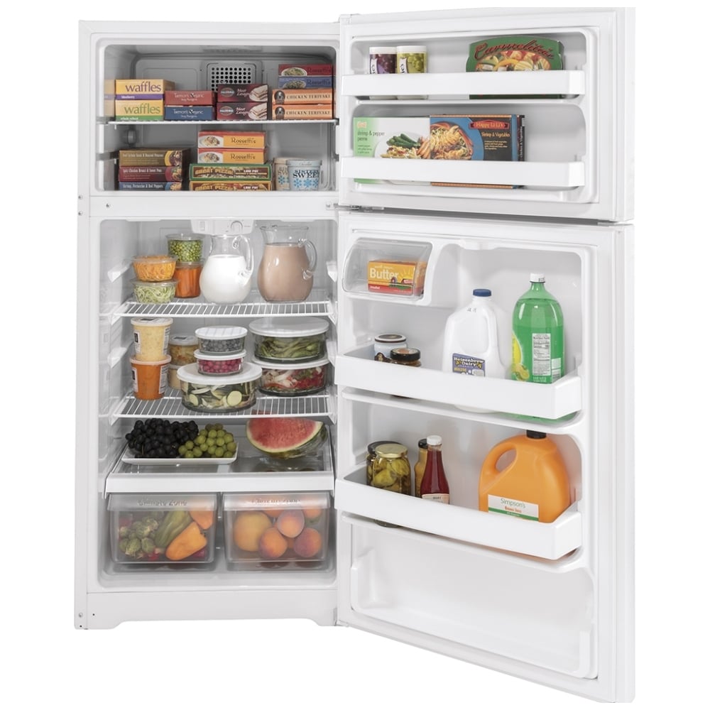GE GTE16DTNRWW Top Freezer Refrigerator
