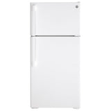 GE GTE16DTNRWW Top Freezer Refrigerator, 28 inch Width, 15.6 cu. ft. Capacity, Optional Ice Maker (Special Order), ENERGY STAR Certified, White colour