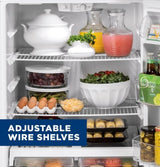 GE GTE17DTNRWW Top Freezer Refrigerator, 28 inch Width, 16.6 cu. ft. Capacity, Optional Ice Maker (Special Order), ENERGY STAR Certified, White colour