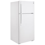 GE GTE17DTNRWW Top Freezer Refrigerator, 28 inch Width, 16.6 cu. ft. Capacity, Optional Ice Maker (Special Order), ENERGY STAR Certified, White colour