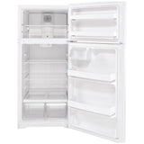 GE GTE17DTNRWW Top Freezer Refrigerator, 28 inch Width, 16.6 cu. ft. Capacity, Optional Ice Maker (Special Order), ENERGY STAR Certified, White colour