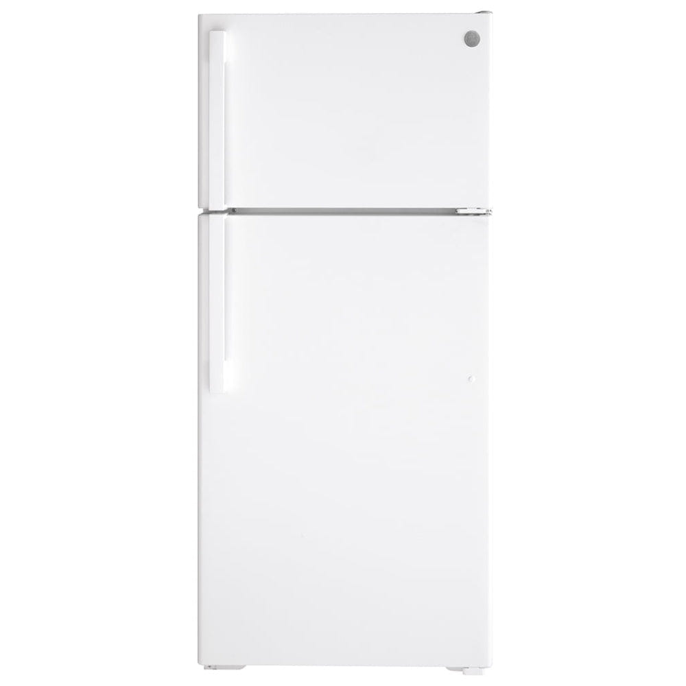 GE GTE17DTNRWW Top Freezer Refrigerator | 28" Width, 16.6 cu. ft. Capacity, White