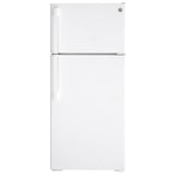 GE GTE17DTNRWW Top Freezer Refrigerator, 28 inch Width, 16.6 cu. ft. Capacity, Optional Ice Maker (Special Order), ENERGY STAR Certified, White colour