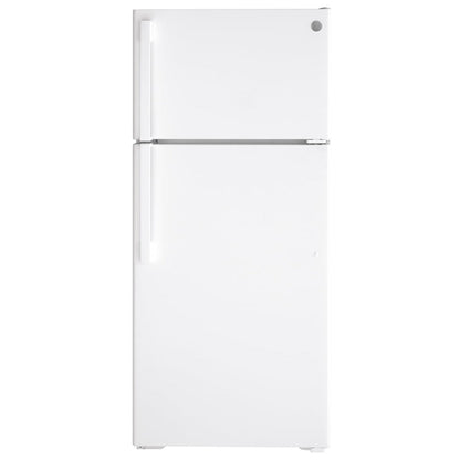 GE GTE17DTNRWW Top Freezer Refrigerator | 28" Width, 16.6 cu. ft. Capacity, White