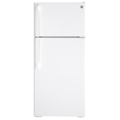GE GTE17DTNRWW Top Freezer Refrigerator | 28" Width, 16.6 cu. ft. Capacity, White