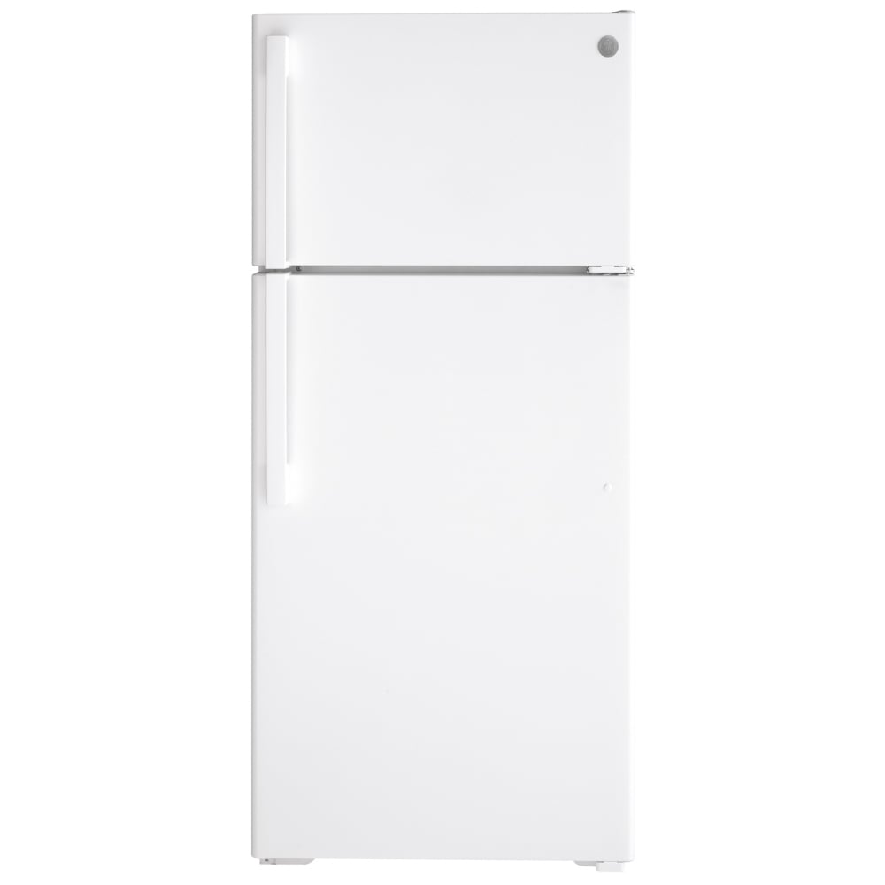 GE GTE17DTNRWW Top Freezer Refrigerator, 28 inch Width, 16.6 cu. ft. Capacity, Optional Ice Maker (Special Order), ENERGY STAR Certified, White colour