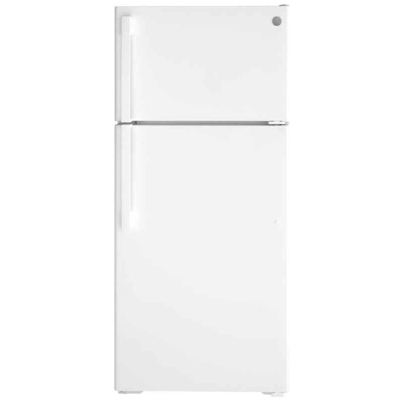 GE GTE17DTNRWW Top Freezer Refrigerator, 28 inch Width, 16.6 cu. ft. Capacity, Optional Ice Maker (Special Order), ENERGY STAR Certified, White colour