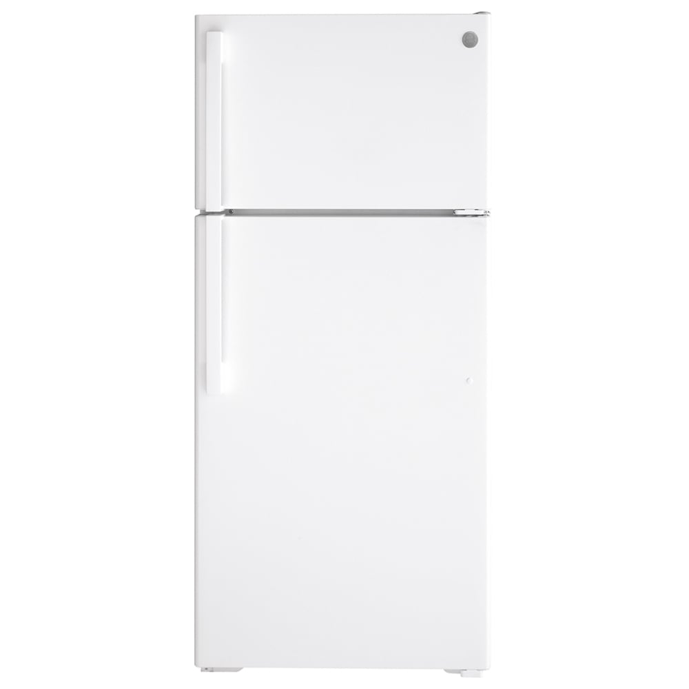 GE GTE17GTNRWW Top Freezer Refrigerator, 28 inch Width, 16.6 cu. ft. Capacity, Optional Ice Maker (Special Order), ENERGY STAR Certified, White colour
