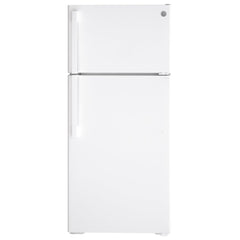GE GTE17GTNRWW Top Freezer Refrigerator, 28 inch Width, 16.6 cu. ft. Capacity, Optional Ice Maker (Special Order), ENERGY STAR Certified, White colour