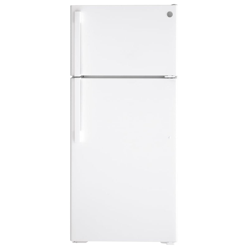 GE GTE17GTNRWW Top Freezer Refrigerator, 28 inch Width, 16.6 cu. ft. Capacity, Optional Ice Maker (Special Order), ENERGY STAR Certified, White colour