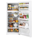 GE GTE17GTNRWW Top Freezer Refrigerator, 28 inch Width, 16.6 cu. ft. Capacity, Optional Ice Maker (Special Order), ENERGY STAR Certified, White colour
