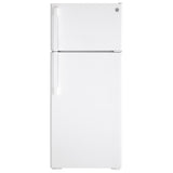 GE GTE18DTNRWW Top Freezer Refrigerator, 28 inch Width, 17.5 cu. ft. Capacity, Optional Ice Maker (Special Order), ENERGY STAR Certified, White colour