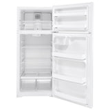 GE GTE18DTNRWW Top Freezer Refrigerator, 28 inch Width, 17.5 cu. ft. Capacity, Optional Ice Maker (Special Order), ENERGY STAR Certified, White colour