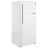 GE GTE18DTNRWW Top Freezer Refrigerator, 28 inch Width, 17.5 cu. ft. Capacity, Optional Ice Maker (Special Order), ENERGY STAR Certified, White colour