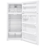 GE GTE18DTNRWW Top Freezer Refrigerator, 28 inch Width, 17.5 cu. ft. Capacity, Optional Ice Maker (Special Order), ENERGY STAR Certified, White colour