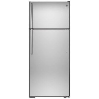 GE GTE18FSLKSS Top Freezer Refrigerator, 30 inch Width, 18.0 cu. ft. Capacity, Stainless Steel
