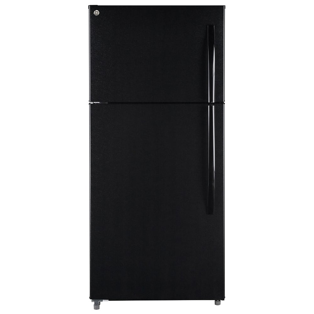 GE GTE18FTLKBB Top Freezer Refrigerator, 30" Black, 18.0 cu. ft. Capacity