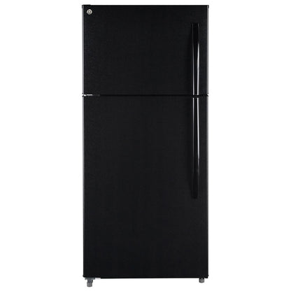 GE GTE18FTLKBB Top Freezer Refrigerator, 30" Black, 18.0 cu. ft. Capacity