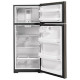 GE GTE18GMNRES Top Freezer Refrigerator, 28 inch Width, 17.5 cu. ft. Capacity, Optional Ice Maker (Special Order), ENERGY STAR Certified, Slate colour