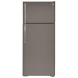 GE GTE18GMNRES Top Freezer Refrigerator, 28 inch Width, 17.5 cu. ft. Capacity, Optional Ice Maker (Special Order), ENERGY STAR Certified, Slate colour