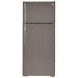 GE GTE18GMNRES Top Freezer Refrigerator, 28 inch Width, 17.5 cu. ft. Capacity, Optional Ice Maker (Special Order), ENERGY STAR Certified, Slate colour