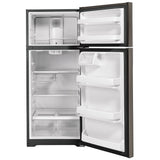 GE GTE18GMNRES Top Freezer Refrigerator, 28 inch Width, 17.5 cu. ft. Capacity, Optional Ice Maker (Special Order), ENERGY STAR Certified, Slate colour
